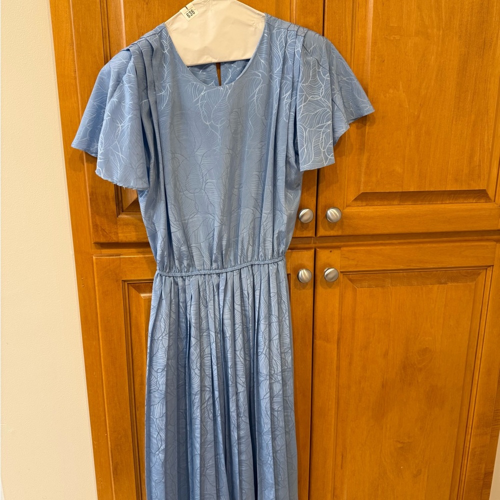 Alexis Light Blue Patterned Dress